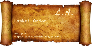Laskai Andor névjegykártya
