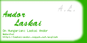 andor laskai business card